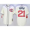 Cheap Sammy Sosa Cubs Jersey From China Cream 1929 turn back the colock #21 In Men Women Youth Size