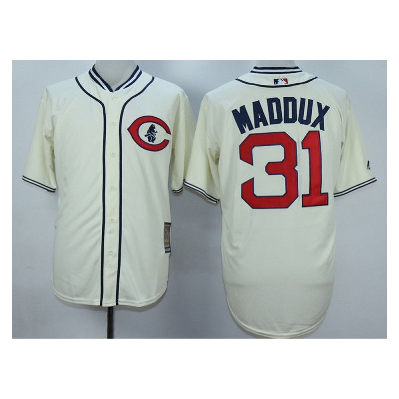 Cheap Greg Maddux Cubs Jersey From China Cream 1929 turn back the clock #31 In Men Women Youth Size