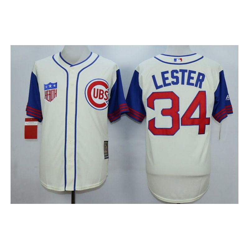 Cheap Jon Lester Cubs Jersey From China Cream 1942 Turn Back the Clock #34 In Men Women Youth Size