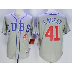 Cheap John Lackey Cubs Jersey From China Grey #41 In Men Women Youth Size