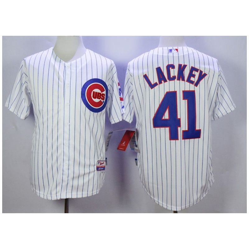 Cheap John Lackey Cubs Jersey From China White #41 In Men Women Youth Size