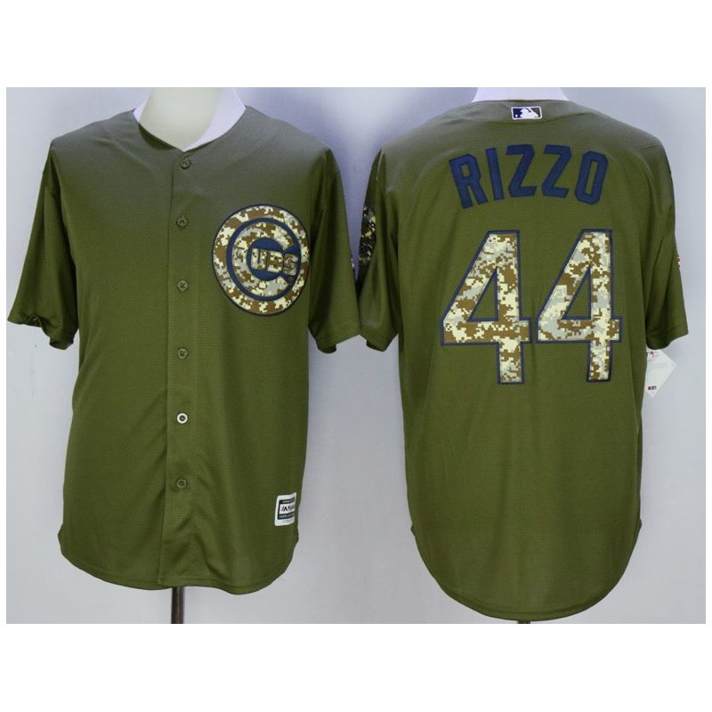 Cheap Anthony Rizzo Cubs Jersey From China Olive Salute To Service #44 In Men Women Youth Size