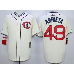 Cheap Jake Arrieta Cubs Jersey From China Cream 1929 turn back the clock #49 In Men Women Youth Size