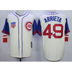 Cheap Jake Arrieta Cubs Jersey From China Cream 1942 Turn Back the Clock #49 In Men Women Youth Size