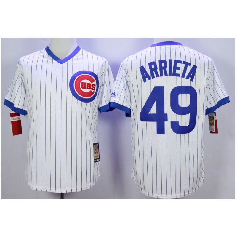 Cheap Jake Arrieta Cubs Jersey From China White throwback #49 In Men Women Youth Size