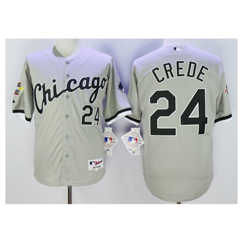 Cheap Joe Crede White Sox Jersey From China Gray #24 In Men Women Youth Size