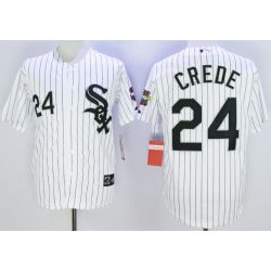 Cheap Joe Crede White Sox Jersey From China White #24 In Men Women Youth Size