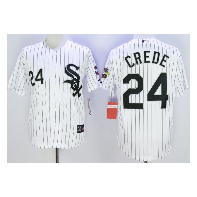 Cheap Joe Crede White Sox Jersey From China White #24 In Men Women Youth Size