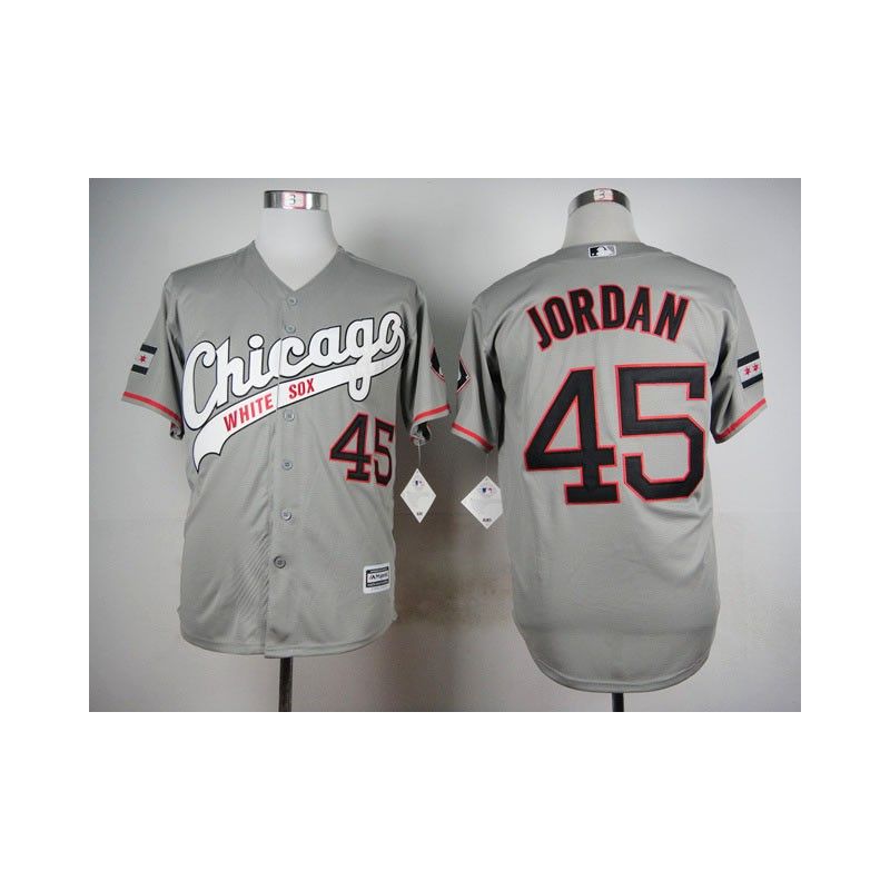 Cheap Michael Jordan White Sox Jersey From China Grey 2015 new #45 In Men Women Youth Size