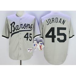 Cheap Michael Jordan White Sox Jersey From China Grey BIRMINGHAM BARONS #45 In Men Women Youth Size