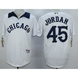 Cheap Michael Jordan White Sox Jersey From China White 1976 Turn Back The Clock #45 In Men Women Youth Size