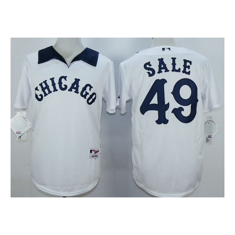 Cheap Chris Sale White Sox Jersey From China White 1976 Turn Back The Clock #49 In Men Women Youth Size