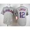Cheap Francisco Lindor Indians Jersey From China Grey #12 In Men Women Youth Size