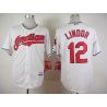 Cheap Francisco Lindor Indians Jersey From China White #12 In Men Women Youth Size