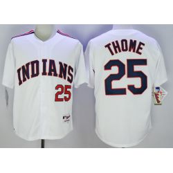 Cheap Jim Thome Indians Jersey From China White 1978 throwback #25 In Men Women Youth Size