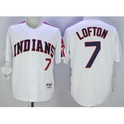 Cheap Kenny Lofton Indians Jersey From China White 1978 throwback #7 In Men Women Youth Size