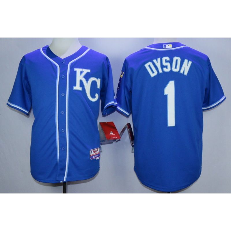 Cheap Jarrod Dyson Royals Jersey From China Blue #1 In Men Women Youth Size