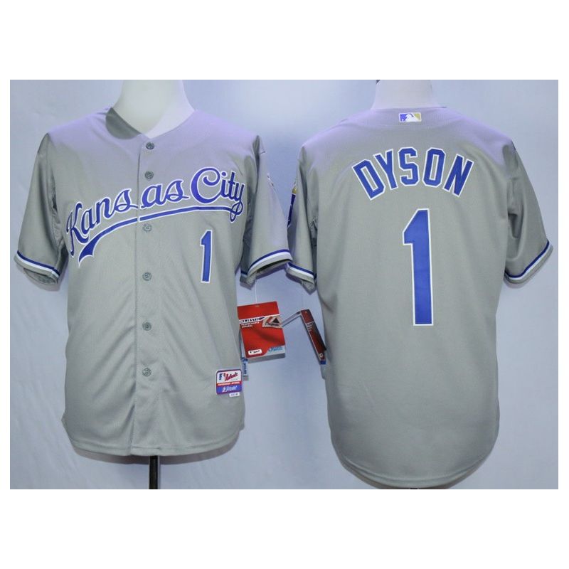 Cheap Jarrod Dyson Royals Jersey From China Gray #1 In Men Women Youth Size