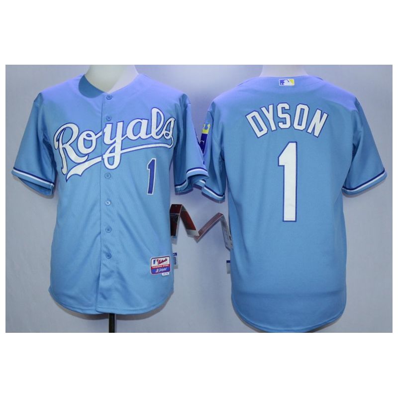 Cheap Jarrod Dyson Royals Jersey From China Light Blue #1 In Men Women Youth Size