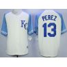 Cheap Salvador Perez Royals Jersey From China White 2015 Vintage #13 In Men Women Youth Size