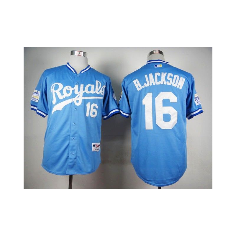 Cheap Bo Jackson Royals Jersey From China Light Blue 1985 Turn Back The Clock #16 In Men Women Youth Size