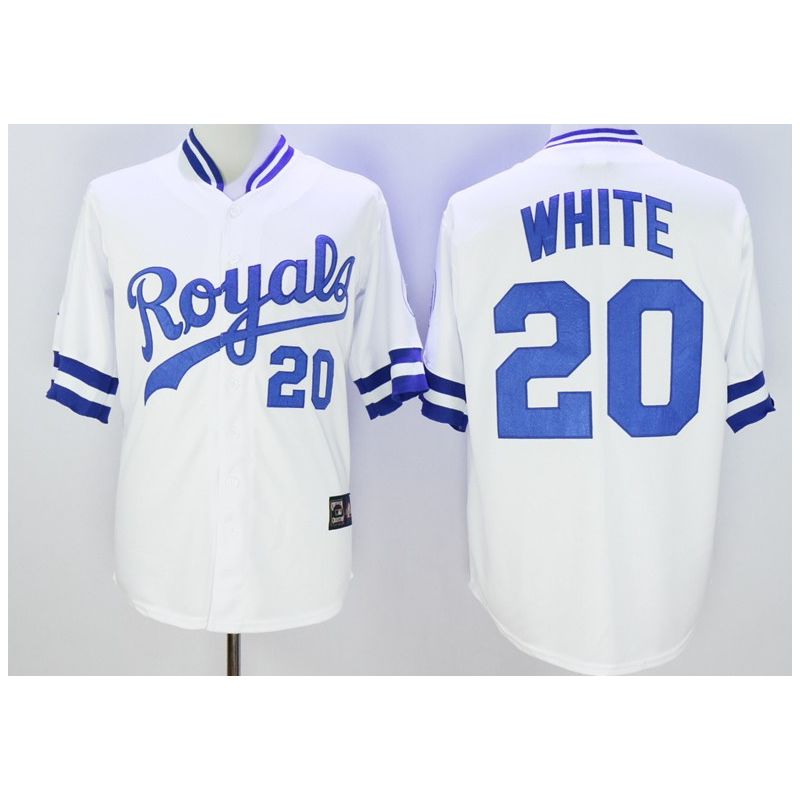 Cheap Frank White Royals Jersey From China White #20 In Men Women Youth Size