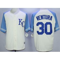 Cheap Yordano Ventura Royals Jersey From China White 2015 Vintage #30 In Men Women Youth Size