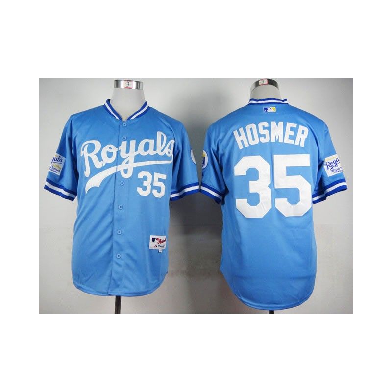 Cheap Eric Hosmer Royals Jersey From China Light Blue 1985 Turn Back The Clock #35 In Men Women Youth Size