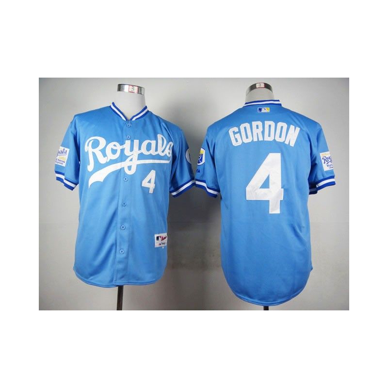 Cheap Alex Gordon Royals Jersey From China Light Blue 1985 Turn Back The Clock #4 In Men Women Youth Size