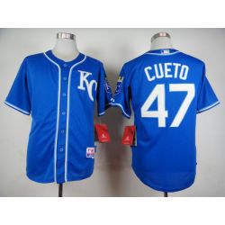 Cheap Johnny Cueto Royals Jersey From China Blue #47 In Men Women Youth Size