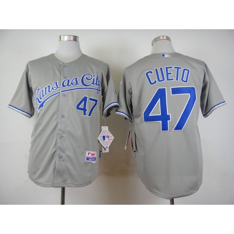 Cheap Johnny Cueto Royals Jersey From China Grey #47 In Men Women Youth Size