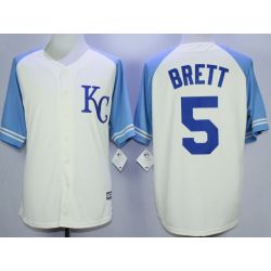 Cheap George Brett Royals Jersey From China White 2015 Vintage #5 In Men Women Youth Size