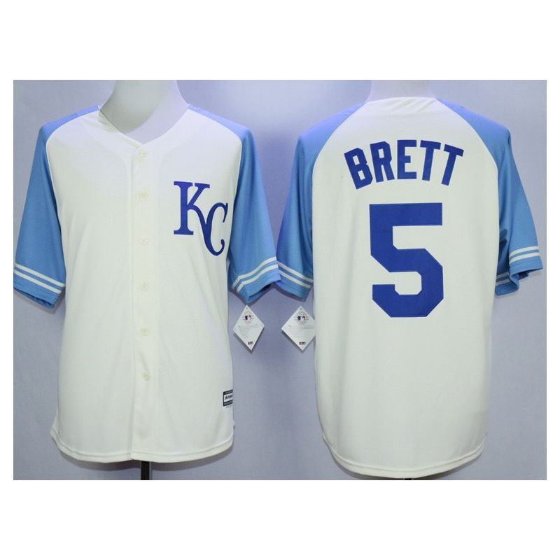 Cheap George Brett Royals Jersey From China White 2015 Vintage #5 In Men Women Youth Size