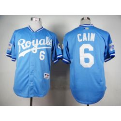 Cheap Lorenzo Cain Royals Jersey From China Light Blue 1985 Turn Back The Clock #6 In Men Women Youth Size