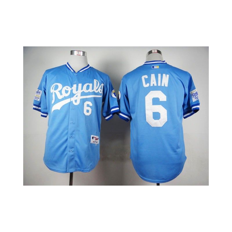 Cheap Lorenzo Cain Royals Jersey From China Light Blue 1985 Turn Back The Clock #6 In Men Women Youth Size