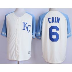 Cheap Lorenzo Cain Royals Jersey From China White 2015 Vintage #6 In Men Women Youth Size