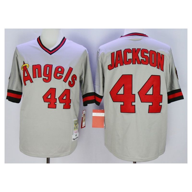 Cheap Reggie Jackson Angels Jersey From China Grey 1982 throwback #44 In Men Women Youth Size Cheap Reggie Jackson Angels Jersey From China Grey 1982 throwback #44 In Men Women Youth Size