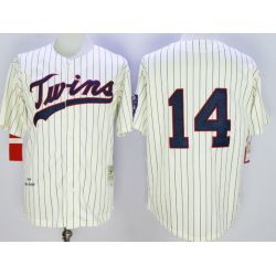 Cheap Kent Hrbek Twins Jersey From China Cream 1969 throwback #14 In Men Women Youth Size