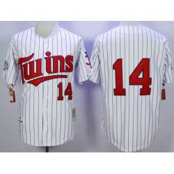 Cheap Kent Hrbek Twins Jersey From China White 1991 throwback #14 In Men Women Youth Size