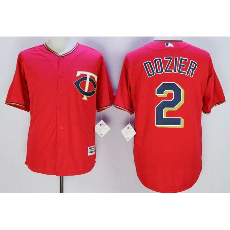 Cheap Brian Dozier Twins Jersey From China Red throwback #2 In Men Women Youth Size