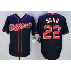 Cheap Miguel Sano Twins Jersey From China Blue #22 In Men Women Youth Size