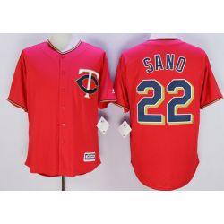 Cheap Miguel Sano Twins Jersey From China Red #22 In Men Women Youth Size