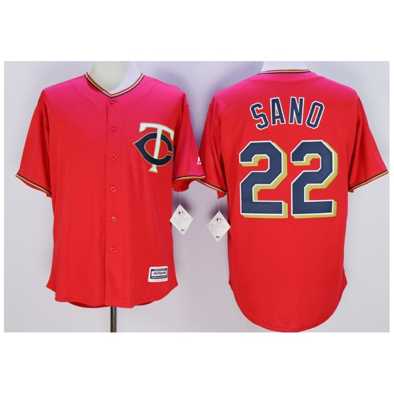 Cheap Miguel Sano Twins Jersey From China Red #22 In Men Women Youth Size