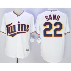 Cheap Miguel Sano Twins Jersey From China White #22 In Men Women Youth Size