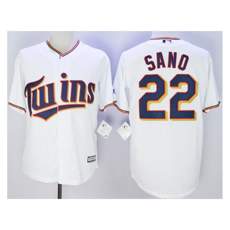 Cheap Miguel Sano Twins Jersey From China White #22 In Men Women Youth Size