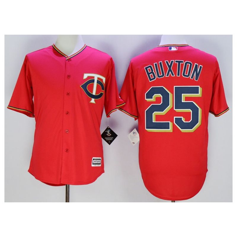 Cheap Byron Buxton Twins Jersey From China Red #25 In Men Women Youth Size