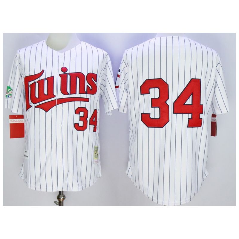 Cheap Kirby Puckett Twins Jersey From China Grey 1991 throwback #34 In Men Women Youth Size