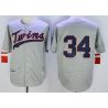 Cheap Kirby Puckett Twins Jersey From China HEMP Grey 1969 throwback #34 In Men Women Youth Size