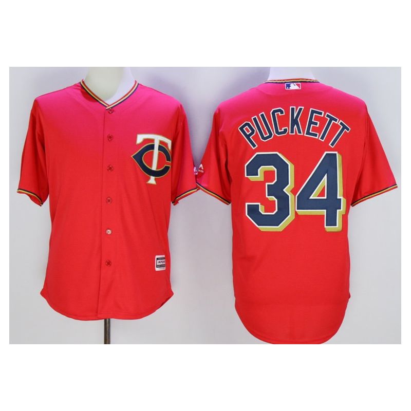 Cheap Kirby Puckett Twins Jersey From China Red throwback #34 In Men Women Youth Size