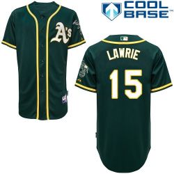 Cheap Brett Lawrie Athletics Jersey From China Green #15 In Men Women Youth Size